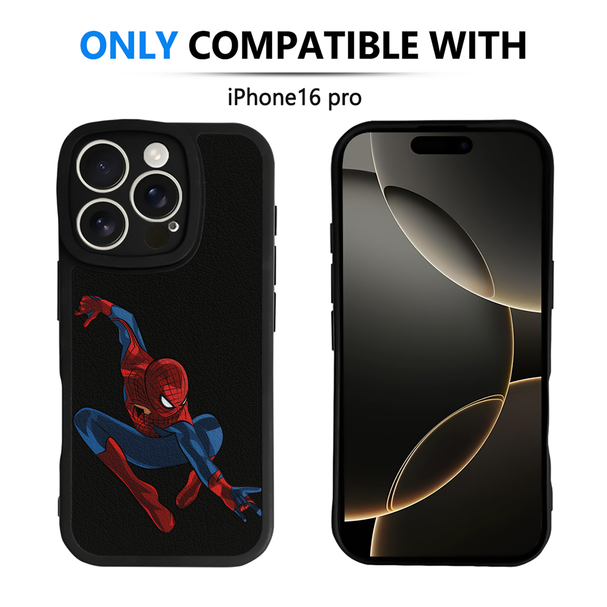 Spider Man スパイダーマン 【iPhone 16シリーズ対応】シリコンスマホケース（レザー調） 材質：シリコン